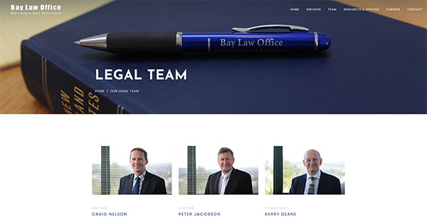Bay Law Office Website Design and Photography
