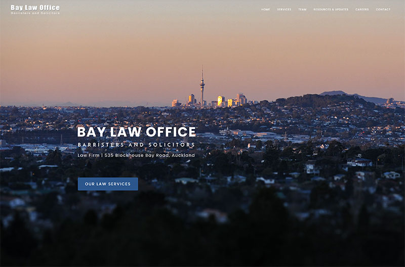 Bay Law photography and web design Auckland