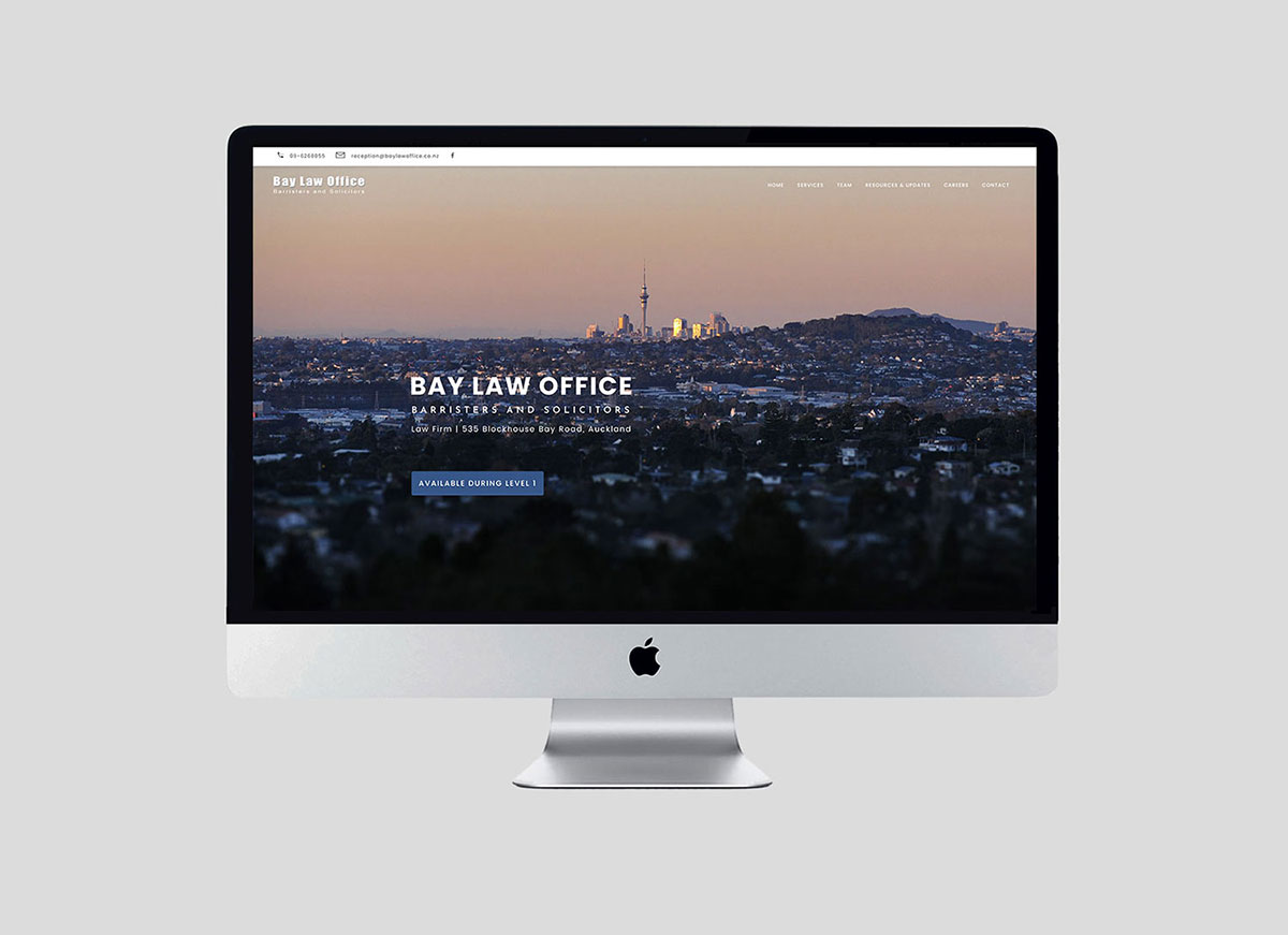 Web Design Auckland Bay Law internet design