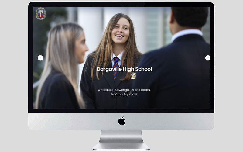 Dargaville High School website design and photography