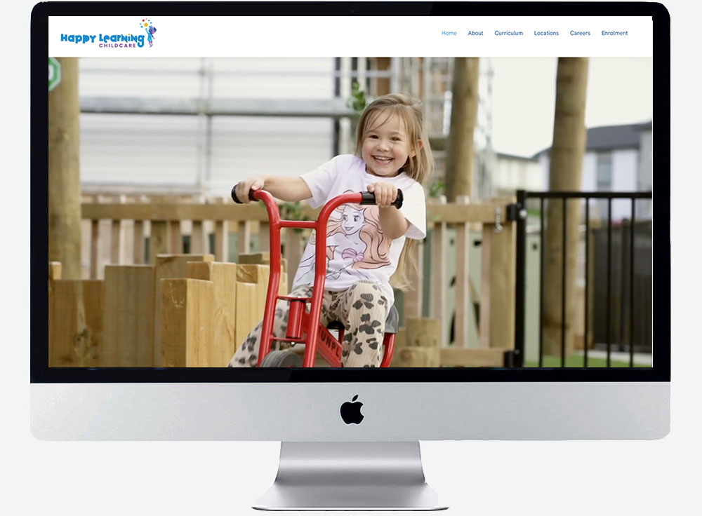 Custom website design Auckland Happy Learning website