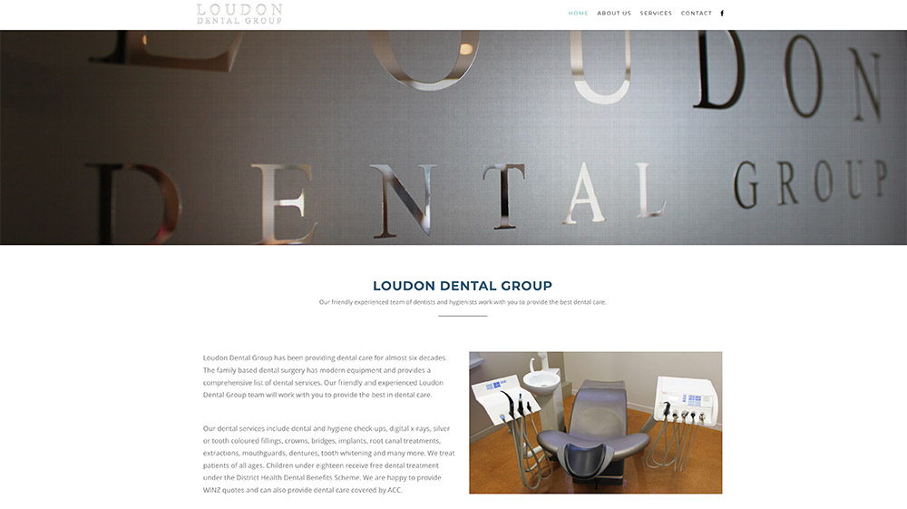 Loudon Dental Group dentistry website design Auckland